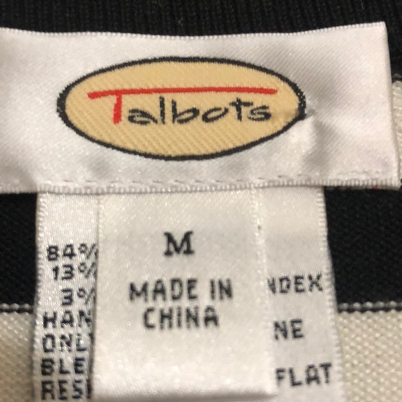 M- Talbots women’s Sweater-shirt long sleeves striped Sz M - Picture 8 of 10